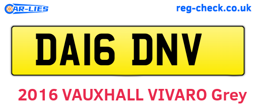 DA16DNV are the vehicle registration plates.