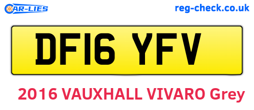 DF16YFV are the vehicle registration plates.