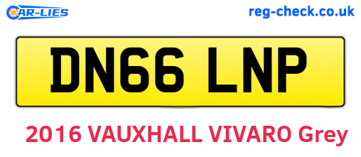 DN66LNP are the vehicle registration plates.