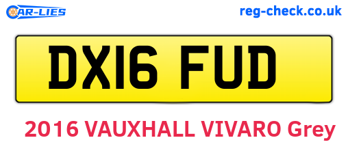 DX16FUD are the vehicle registration plates.