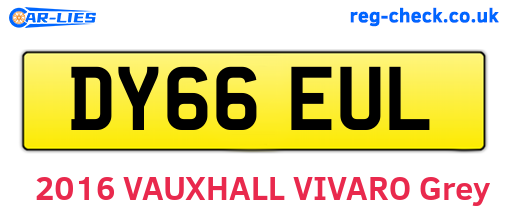 DY66EUL are the vehicle registration plates.