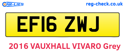EF16ZWJ are the vehicle registration plates.