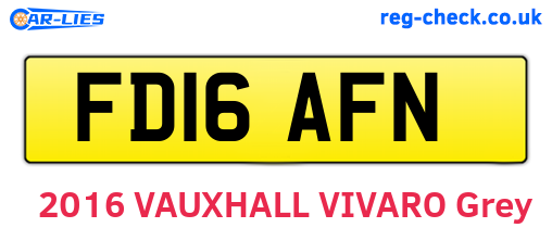 FD16AFN are the vehicle registration plates.