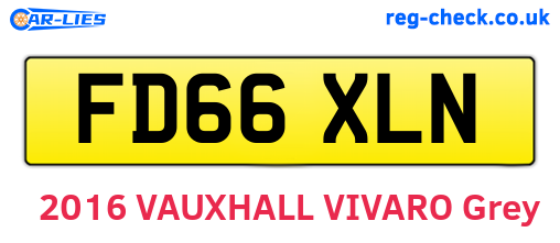 FD66XLN are the vehicle registration plates.