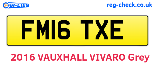 FM16TXE are the vehicle registration plates.