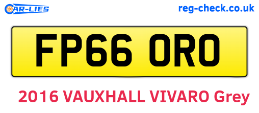 FP66ORO are the vehicle registration plates.