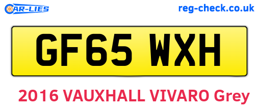 GF65WXH are the vehicle registration plates.