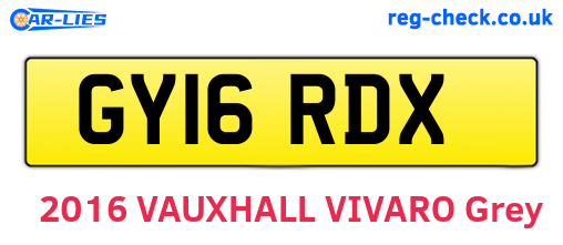 GY16RDX are the vehicle registration plates.