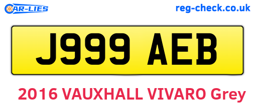 J999AEB are the vehicle registration plates.