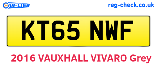 KT65NWF are the vehicle registration plates.