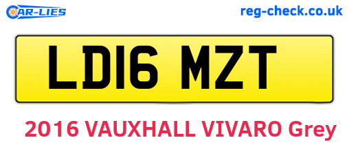 LD16MZT are the vehicle registration plates.