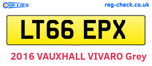 LT66EPX are the vehicle registration plates.