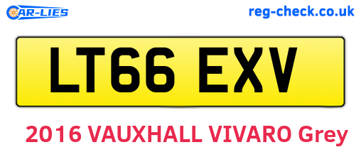 LT66EXV are the vehicle registration plates.