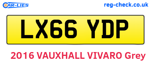 LX66YDP are the vehicle registration plates.
