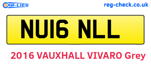 NU16NLL are the vehicle registration plates.