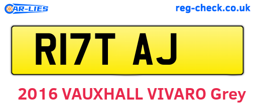 R17TAJ are the vehicle registration plates.