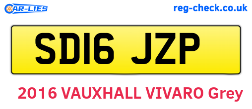 SD16JZP are the vehicle registration plates.