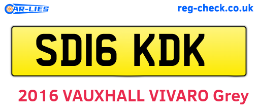SD16KDK are the vehicle registration plates.