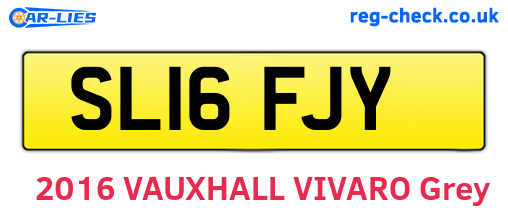 SL16FJY are the vehicle registration plates.