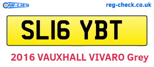 SL16YBT are the vehicle registration plates.