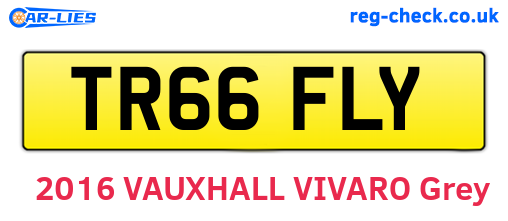TR66FLY are the vehicle registration plates.