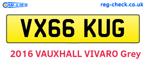 VX66KUG are the vehicle registration plates.