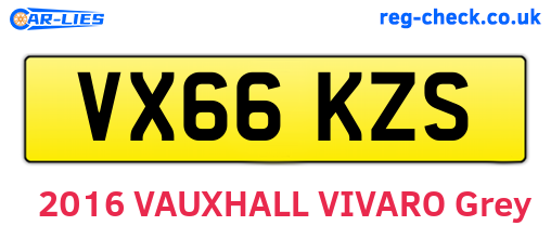 VX66KZS are the vehicle registration plates.