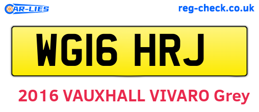 WG16HRJ are the vehicle registration plates.