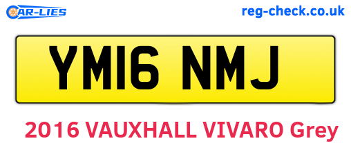 YM16NMJ are the vehicle registration plates.