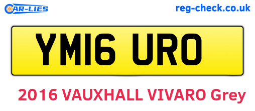 YM16URO are the vehicle registration plates.