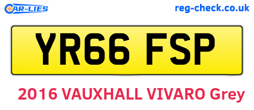 YR66FSP are the vehicle registration plates.