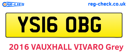 YS16OBG are the vehicle registration plates.
