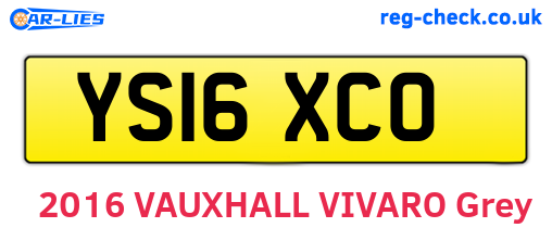 YS16XCO are the vehicle registration plates.