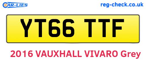 YT66TTF are the vehicle registration plates.
