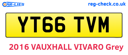 YT66TVM are the vehicle registration plates.
