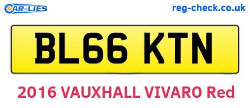 BL66KTN are the vehicle registration plates.