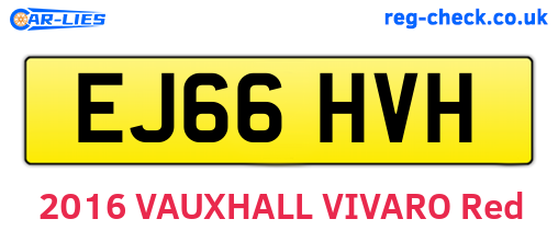 EJ66HVH are the vehicle registration plates.