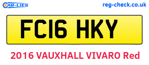 FC16HKY are the vehicle registration plates.