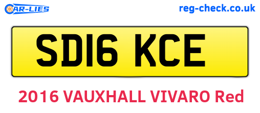 SD16KCE are the vehicle registration plates.