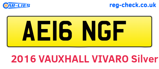 AE16NGF are the vehicle registration plates.