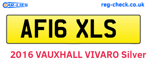 AF16XLS are the vehicle registration plates.