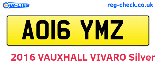 AO16YMZ are the vehicle registration plates.
