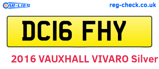 DC16FHY are the vehicle registration plates.