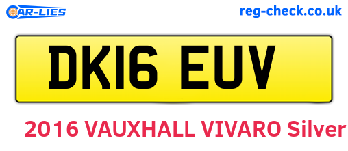 DK16EUV are the vehicle registration plates.