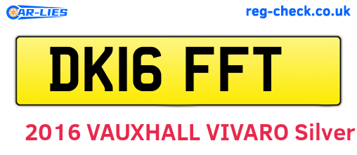 DK16FFT are the vehicle registration plates.