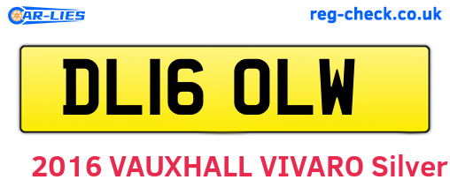 DL16OLW are the vehicle registration plates.