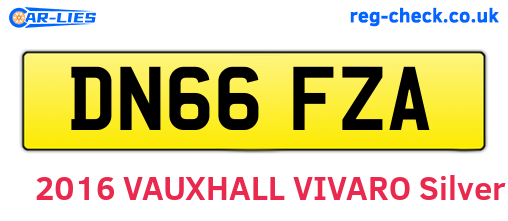 DN66FZA are the vehicle registration plates.