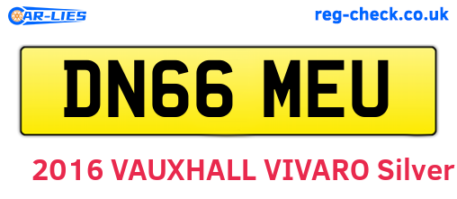DN66MEU are the vehicle registration plates.