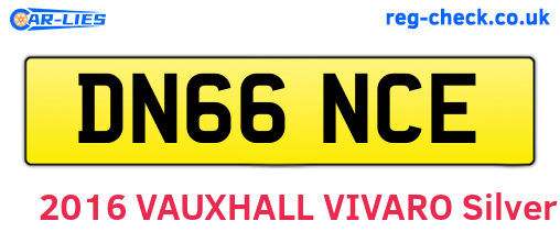 DN66NCE are the vehicle registration plates.