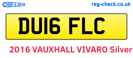 DU16FLC are the vehicle registration plates.